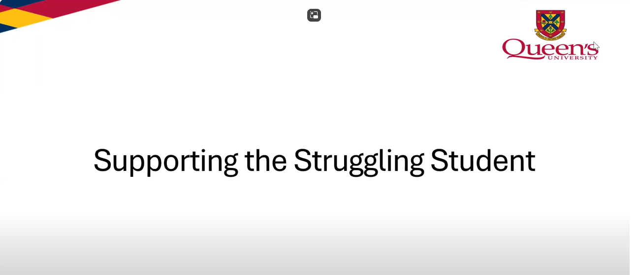 Supporting a Struggling Student 